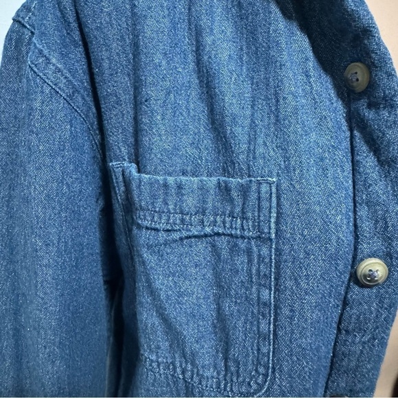Wrangler Denim Sherpa Shacket Shirt Jacket Small Men’s Chore - Picture 3 of 9